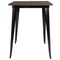 Flash Furniture Square Square Black Metal Bar Table, 31.5", 31.5" W, 31.5" L, 42" H, Wood, Wood Grain CH-51040-40M1-BK-GG - alternate 6